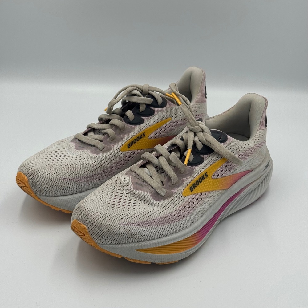 Brooks Grey Pink Orange Ghost 17 Running Shoes 6 Wide NO BOX